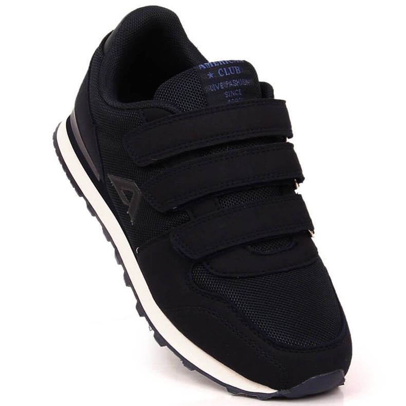 Scarpe sportive da bambino American Club 154/23 blu navy con velcro nero 1