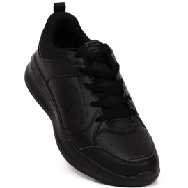 Scarpe sportive da uomo American Club 140/23 nere realizzate in pelle ecologica nero 1