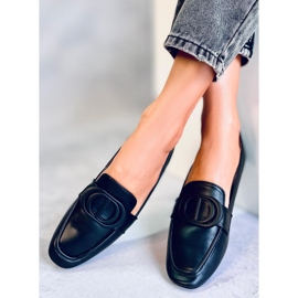 BM Meredith Mocassini neri da donna con fibbia nero 1