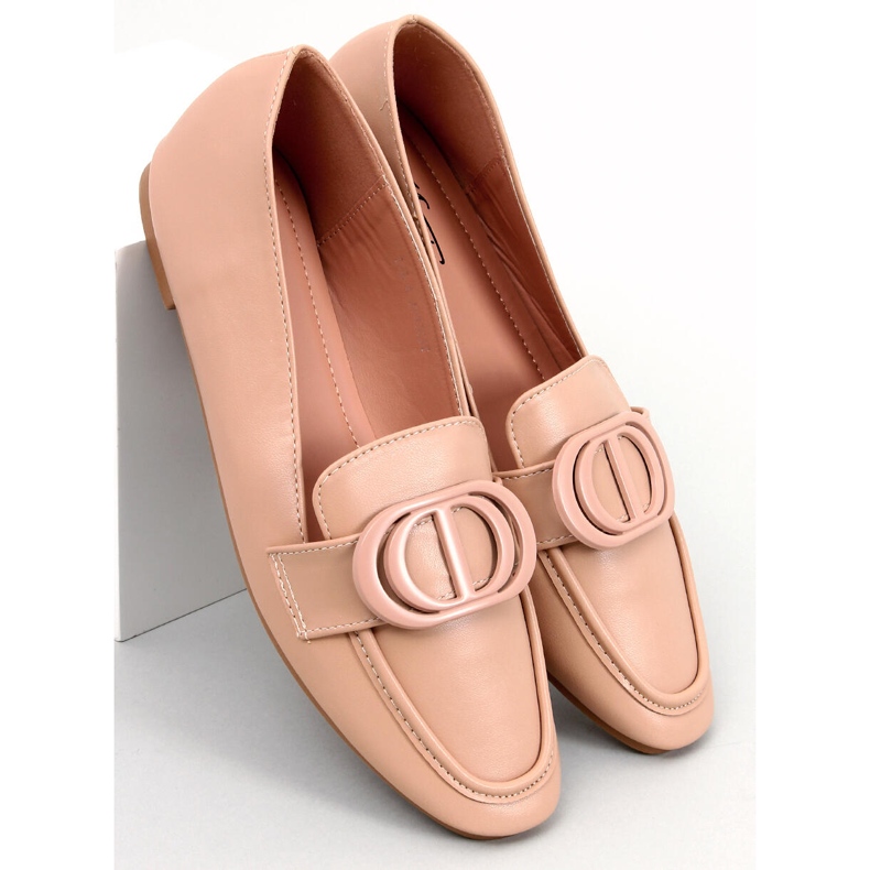 Mocassini Meredith Apricot da donna con fibbia beige 2