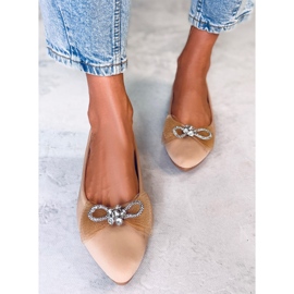 Ballerine con fiocco Maura Khaki beige 1