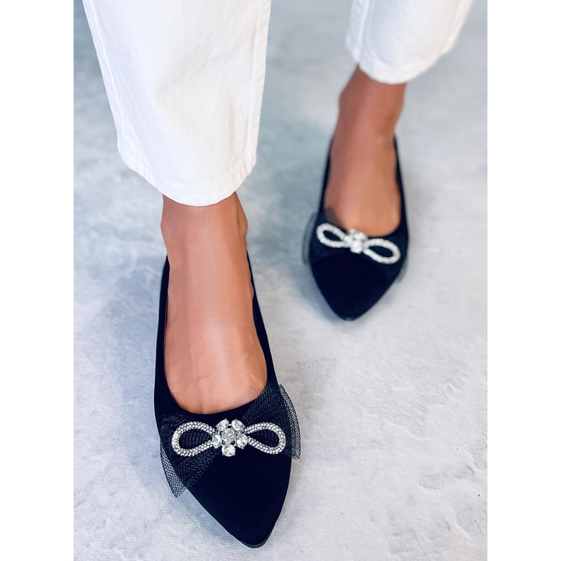 BM Maura Ballerine nere con fiocco nero 1