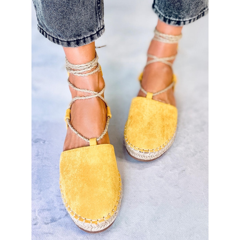 BM Espadrillas Espo gialle allacciate alla caviglia giallo 2