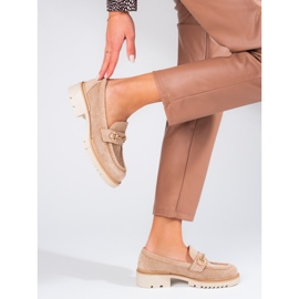 Seastar Mocassini da donna traforati sulla piattaforma beige Shelovet 2