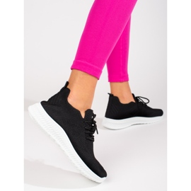 Shelovet scarpe sportive in tessuto nero 2