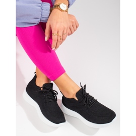 Shelovet scarpe sportive in tessuto nero 1