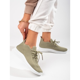 Shelovet scarpe sportive in tessuto verde 1