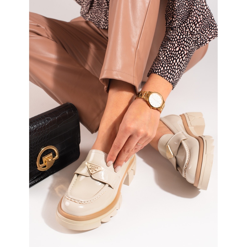 Seastar Mocassini da donna in vernice Shelovet beige 1