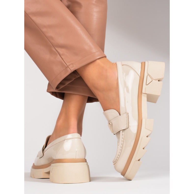 Seastar Mocassini da donna in vernice Shelovet beige 2