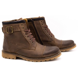 Olivier Scarpe da uomo in pelle isolata 910mp marrone 2