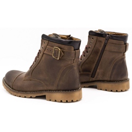 Olivier Scarpe da uomo in pelle isolata 910mp marrone 4