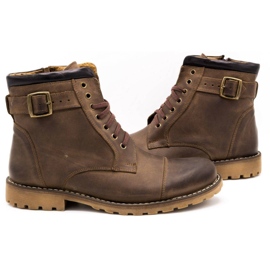 Olivier Scarpe da uomo in pelle isolata 910mp marrone 3