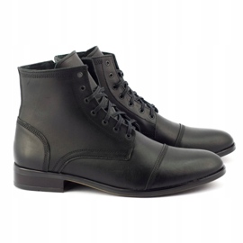Olivier Stivaletti Chelsea in pelle da uomo 287D w black nero 4