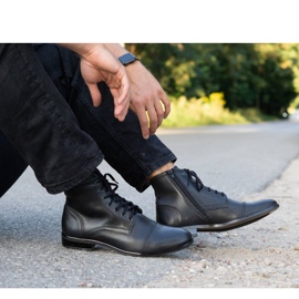 Olivier Stivaletti Chelsea in pelle da uomo 287D w black nero 3