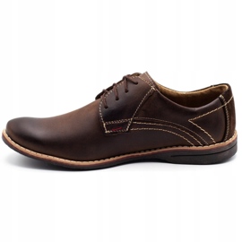Scarpe da uomo in pelle Olivier 242 marrone 4