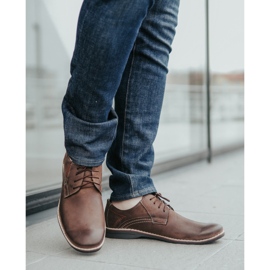 Scarpe da uomo in pelle Olivier 242 marrone 5