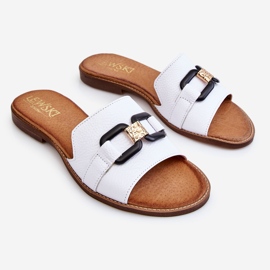 Lewski Shoes Pantofole da donna in pelle Leewski Shoes 3270 Bianco 1