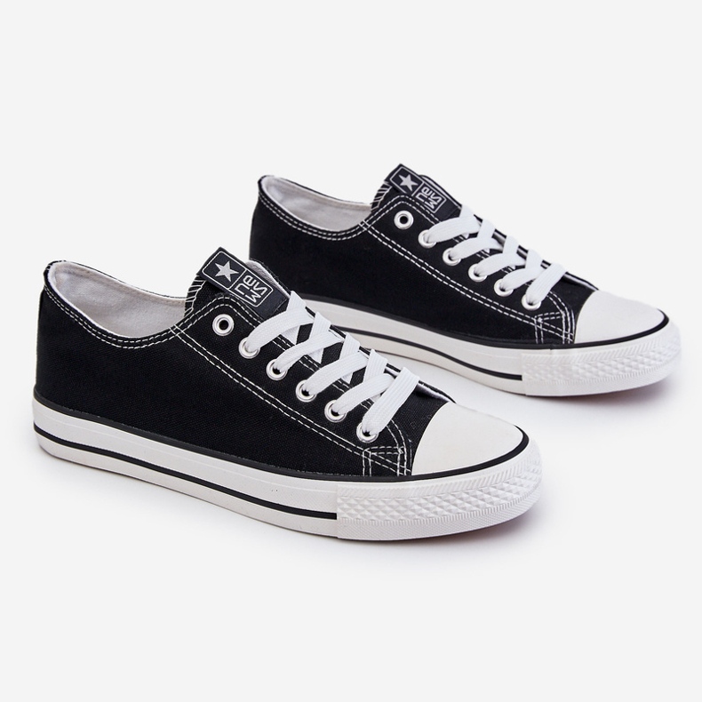 News Sneakers classiche da donna Ecoma nere e bianche bianco 1