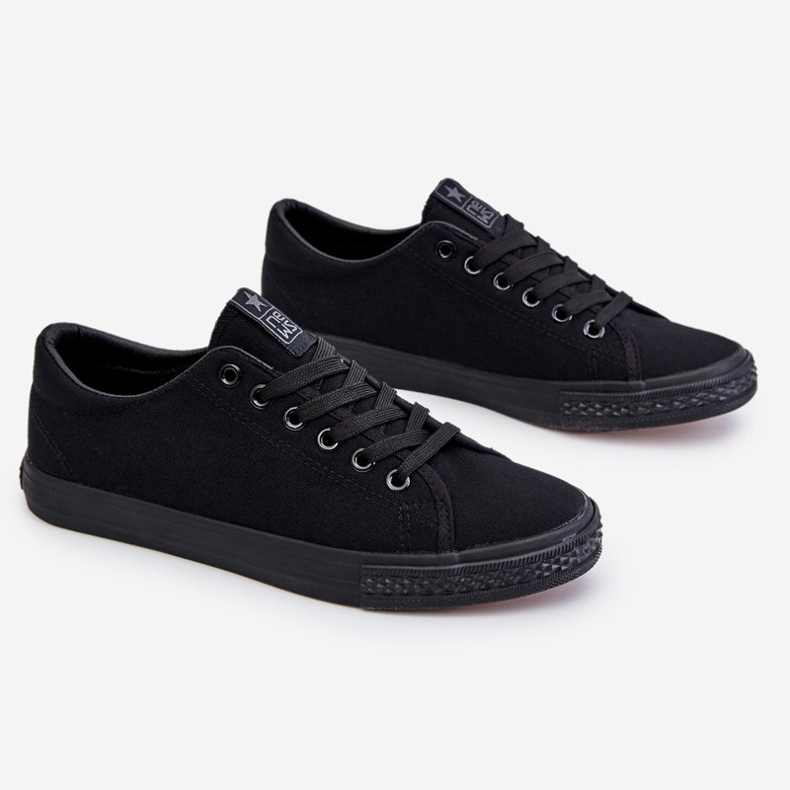 News Sneakers classiche stringate da donna nere Eleya nero 1