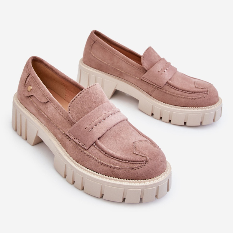 Scarpe Senza Lacci Da Donna In Camoscio Marrone Chiaro Fiorell beige 1