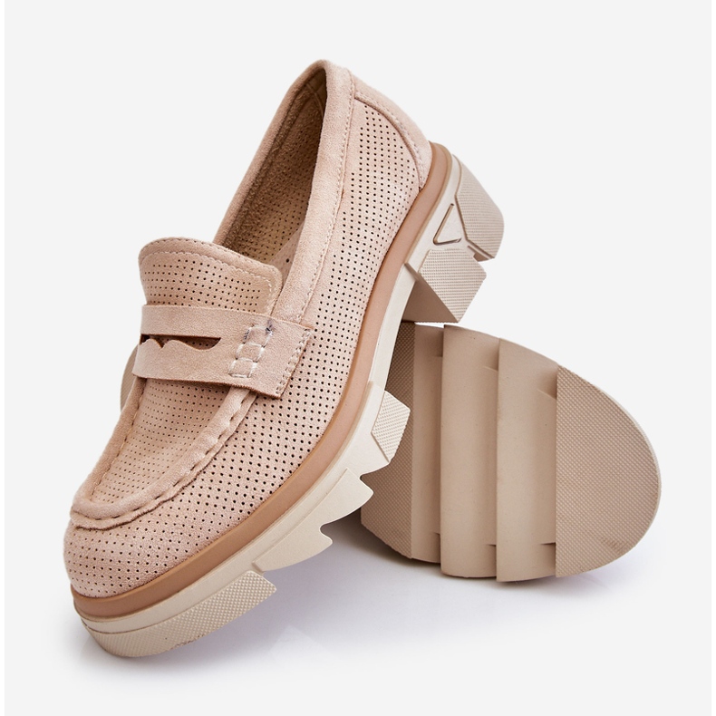 PM1 Mocassini Donna Senza tacco Beige Fletcher 1