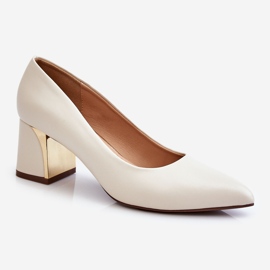 PS1 Décolleté Eleganti Su Un Tacco Beige Emma 1