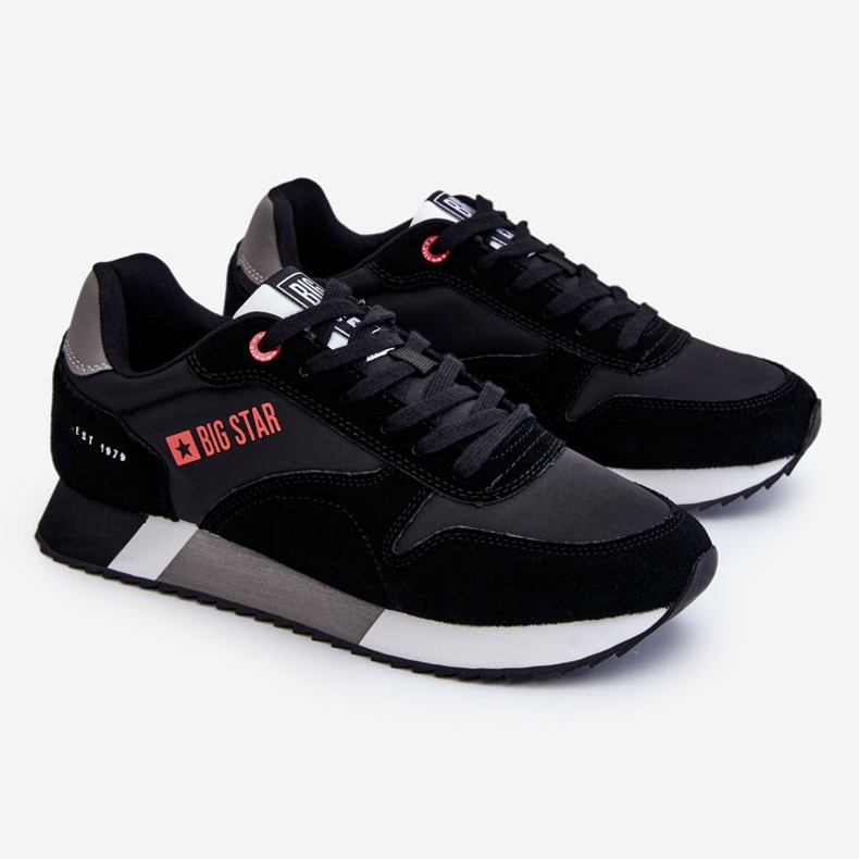 Scarpe sportive da uomo con sistema Memory Foam Big Star LL174158 nere nero 1
