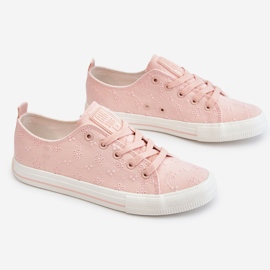 Sneakers da donna con ricamo Big Star LL274224 Rosa 1