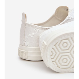 Sneakers da donna con ricamo Big Star LL274223 Bianche bianca 1
