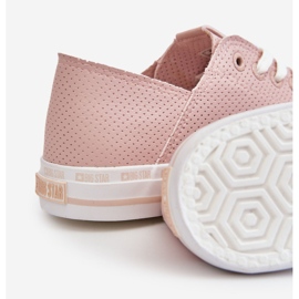 Sneakers basse in pelle da donna Big Star LL274015 Rosa 1