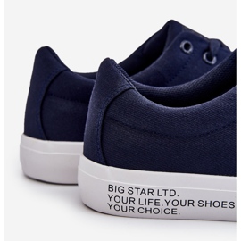 Sneakers basse in tessuto da uomo Big Star LL174076 Blu navy multicolore 2