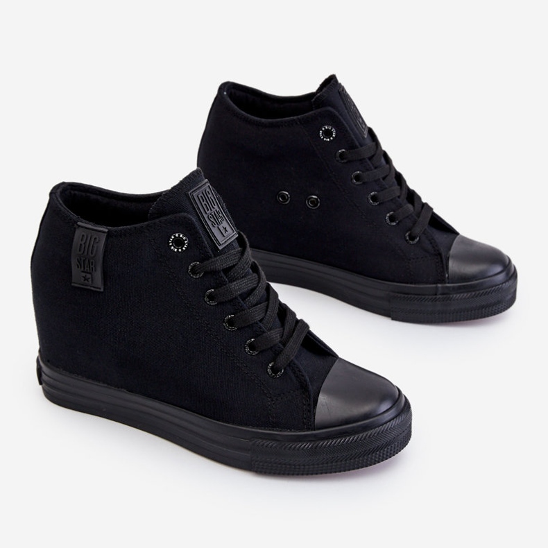 Sneakers alte con zeppa nascosta Big Star LL274034 Nere nero 2