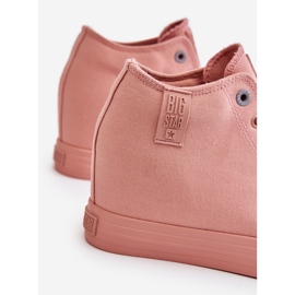 Sneakers alte con zeppa nascosta Big Star LL274036 Rosa 1