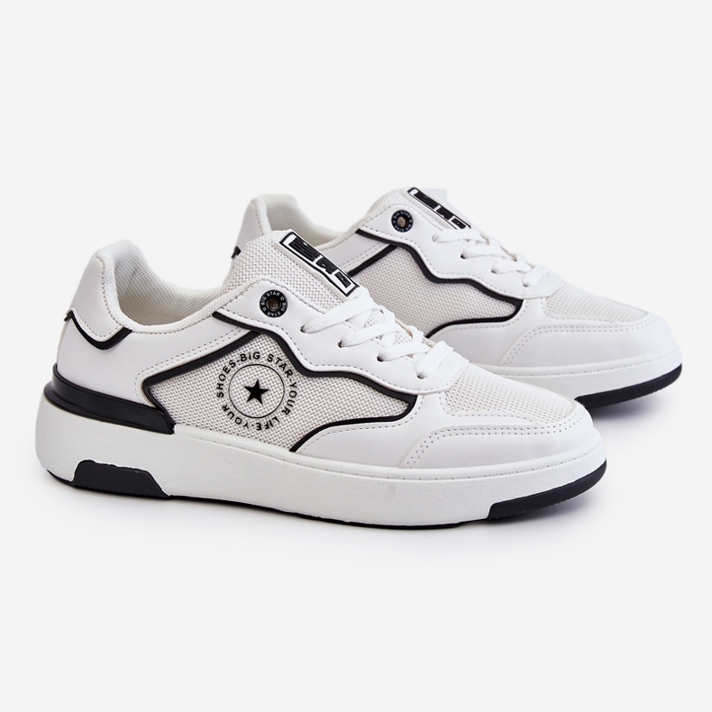 Scarpe Sportive da Donna Big Star LL274440 Bianche e Nere bianco 2