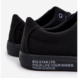 Sneakers basse da uomo in tessuto Big Star LL174078 Nere nero 2