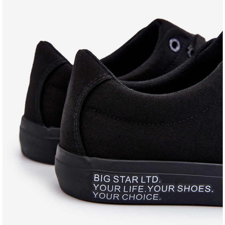 Sneakers basse da uomo in tessuto Big Star LL174078 Nere nero 2