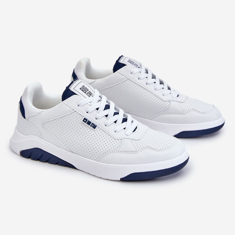Scarpe sportive da uomo Memory Foam Big Star JJ174318 bianche bianco 1