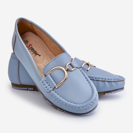 PS1 Mocassini Donna in Pelle Azzurro Downtown blu 1