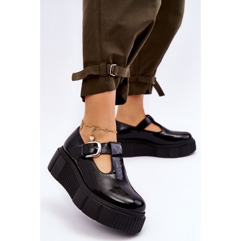 Lemar Scarpe laccate alla moda su una massiccia piattaforma, Colson nero 2