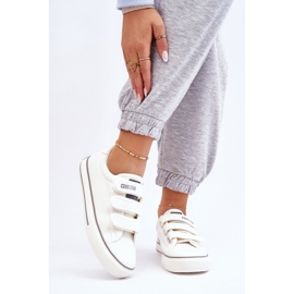 Sneakers classiche in tessuto con velcro Big Star LL274A203 Bianche bianca 1
