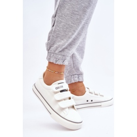 Sneakers classiche in tessuto con velcro Big Star LL274A203 Bianche bianco 2