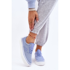 Sneakers con piattaforma in tessuto Big Star LL274145 Blu 2