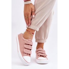 Sneakers Classiche in Tessuto con Velcro Big Star LL274A200 Rosa 2