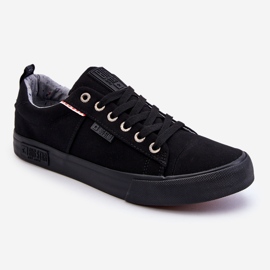 Sneakers basse da uomo in tessuto Big Star KK174002 nere nero 1