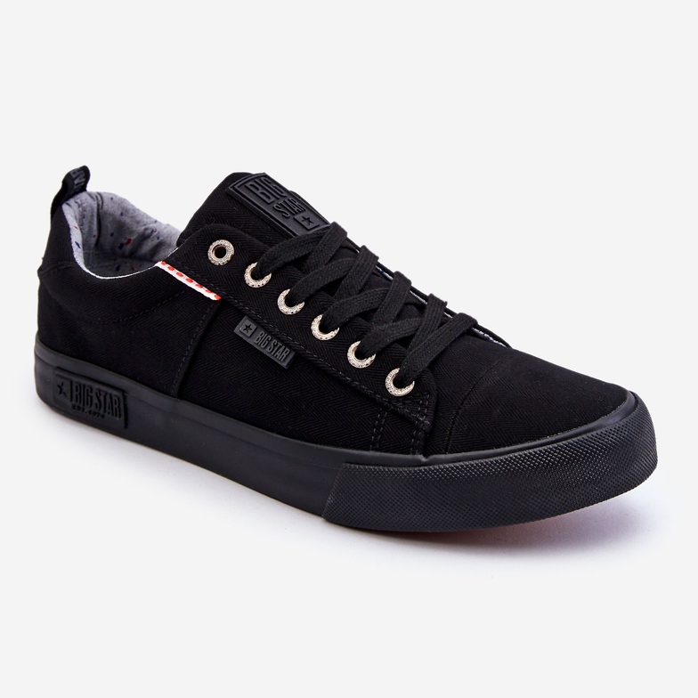 Sneakers basse da uomo in tessuto Big Star KK174002 nere nero 1