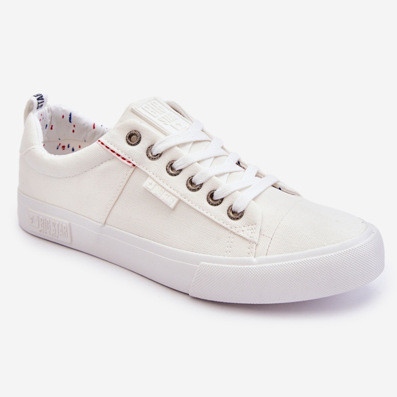 Sneakers basse da uomo in tessuto Big Star KK174001 Bianche bianca 1