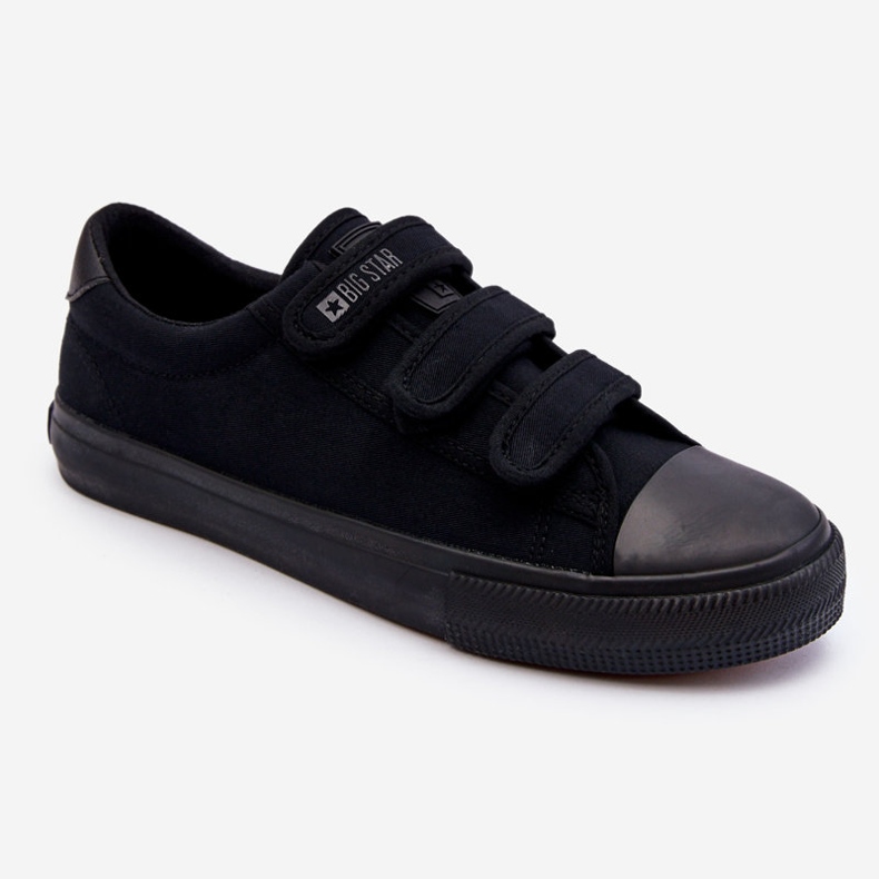 Sneakers Classiche Da Uomo In Tessuto Con Velcro Big Star LL174631 Nere nero 1