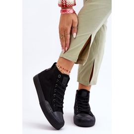Sneakers alte da donna in tessuto Big Star LL274444 nere nero 1
