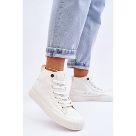 Sneakers alte da donna in tessuto Big Star LL274445 Bianche bianca 2
