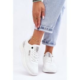Scarpe sportive da donna in rete Memory Foam System Big Star LL274664 bianche bianco 2